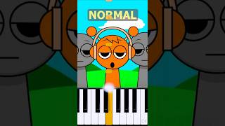 Oren Theme Incredibox Sprunki  Normal Vs Horror on piano [upl. by Ahsiri]