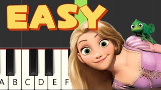 EASY⭐2 I See the Light From quotTangledquot  Beginner Piano Tutorial [upl. by Meerek886]