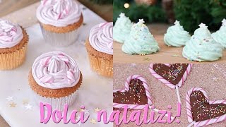 DOLCI NATALIZI FACILI e VELOCI CUPCAKE CUORI di CIOCCOLATO e MERINGHE  Vanessa Ziletti♡ [upl. by Ebehp]