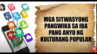 KULTURANG POPULAR Sitwasyong Pangwika [upl. by Odel]