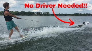 How To WakeBoard Behind a Jetski With No Driver [upl. by Ahsimal318]