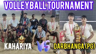 KAHARIYA 🆚 DARBHANGAPG VOLLEYBALL MATCH volleyball akhil volleyballworld [upl. by Ardnahs]