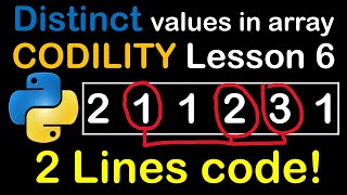 Distinct Array Values in Python and C Codility Solutions Lesson 6 [upl. by Enavi]