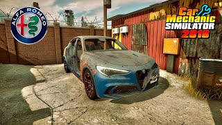 Alfa Romeo Stelvio Quadrifoglio restoration  Car Mechanic Simulator 2018 [upl. by Naihtniroc]