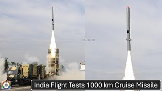 Flight Test of 1000 km Cruise Missile  DRDO LRLACM [upl. by Imoyaba354]