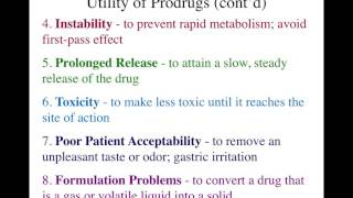 Prodrug Lecture 1 [upl. by Hedvig]