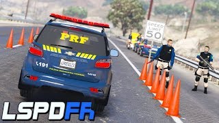 GTA V  MOD POLICIA  MEGA BLITZ POLICIAL COM POLICIA RODOVIÁRIA FEDERAL  PRF   EP 210 [upl. by Arodnap264]