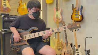 Demo Elrick Gold Series Evolution 5String 2019 Striped Exotic Ebony at Twinbemusic [upl. by Eaned350]