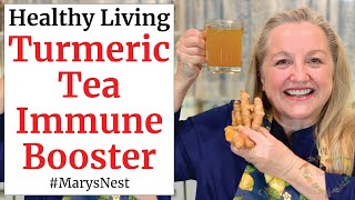 How to Make Turmeric Tea to Boost Your Immune System and Ward Off Colds and Flu  Use Powder or Root [upl. by Bethany]