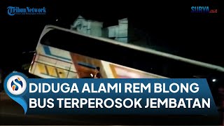 Kecelakaan Lagi di Jalan Raya BojonegoroBabat Bus Bangau Mas Terperosok Diduga Alami Rem Blong [upl. by Ames]