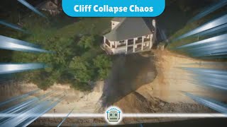 Cliffside Drama Thatched Cottage Teeters on Edge of 400ft Drop After Massive Landslide [upl. by Oech]