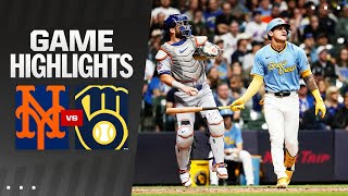 Mets vs Brewers Game Highlights 92824  MLB Highlights [upl. by Malita]