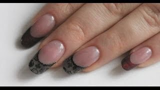 GEL NÄGEL SELBER MACHEN 💅🏽  French angedockt  Nageldesign Glaseffekt und Staping [upl. by Garihc]