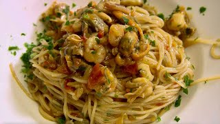 Delicious Venetian Seafood Spaghetti  Rick Stein From Venice To Istanbul  BBC Studios [upl. by Ylremik906]