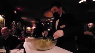 Waiter preparing the Caesar Salad at the Golden Steer in Las Vegas [upl. by Eal]