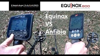 Minelab Equinox 800 vs Nokta Anfibio Multi with Live Digs [upl. by Nahtanhoj]