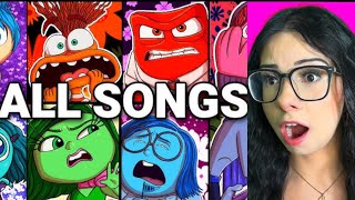 All Inside Out 2 Songs And Music Videos ALL CHARACTERS Reaction [upl. by Melan]