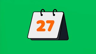 Calendar Animation Green Screen [upl. by Artinahs]