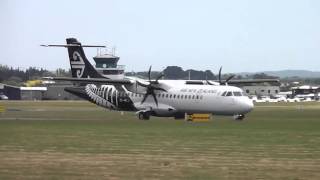 Palmerston North Airport  Air New Zealand LinkMount Cook ATR 72500 ZKMCJ Takeoff RWY25 [upl. by Olli940]