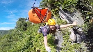 GoPro Superman Zipline at Ugong Rock Puerto Princesa Palawan Philippines [upl. by Timrek]