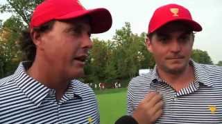 Mickelson amp Bradley interview after Day 2 of The Presidents [upl. by Jamison]