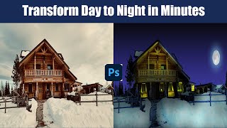 How to Transform Day to Night Photoshop Tutorialquot [upl. by Tisman]