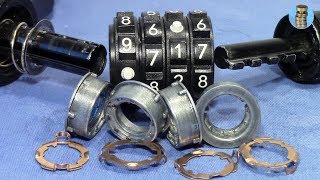 picking 491 Disassembled ABUS Tresor Chain Catena Combo 1385 bike lock and showed how it works [upl. by Efi608]