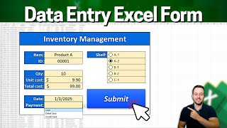 How to Easily Create an Data Entry Form in Excel  No VBA [upl. by Tav735]