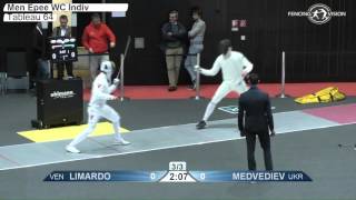 FE M E Individual Heidenheim WC 2016 T64 32 yellow MEDVEDIEV UKR vs LIMARDO GASCON VEN [upl. by Ardnajela]