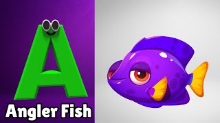 Sea Animals phonics song for toddlers Alphabet phonics song for kids Phonics Song Abcde [upl. by Gefell]