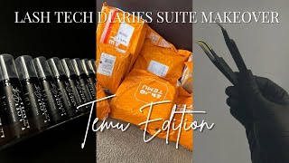 LASH TECH DIARIES 🎀 SUITE MAKEOVER ft TEMU [upl. by Chambers]