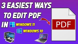 How to Edit PDF In Computer or Laptop 2024  PDF File ko kaise Edit kare in Windows 11 or 10💻 [upl. by Rednasyl701]