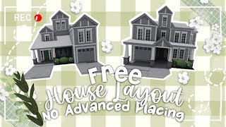 roblox bloxburg  3 free 2 story house layout no advanced placing ┊꒰ build ꒱┊ itapixca builds [upl. by Ellenoj]