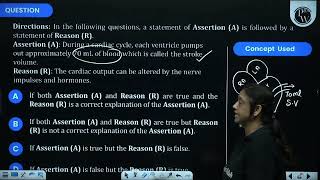 Read the following statements Assertion A During a cardiac cycle each ventricle pumps out a [upl. by Bills]