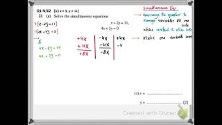 Simultaneous Equations 4024 [upl. by Klimesh]