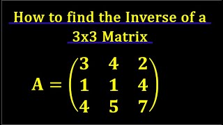 Inverse of a 3x3 Matrix [upl. by Haleak]