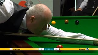 John Higgins 129 Clearance class shown in this comeback while 40 downWorld Championship 2024 [upl. by Llydnek]