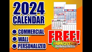 2024 CALENDAR FREE READY TO PRINT [upl. by Aikram758]