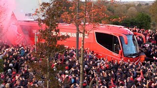 Manchester City amp Liverpool Team Buses Arrive At Anfield [upl. by Sophy750]