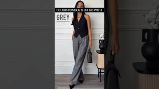 7 best grey color combinations outfits shorts trending colorcombinations fashion [upl. by Meek]