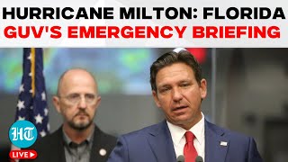 Hurricane Milton LIVE Storm Hitting Florida Governors Emergency Briefing  Helene  US News [upl. by Ayatal]