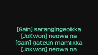 JoKwon amp GaIn  We Fell In Love Romanized Lyrics [upl. by Naitsirk]