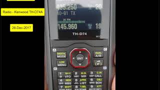 Ham Radio Satellite AO91 Recorded on Kenwood THD74A [upl. by Melodie573]