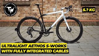 Building an ULTRALIGHT custom Specialized AETHOS SWorks with INVISIBLE CABLE ROUTING [upl. by Reitrac894]