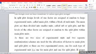 Introduction and Layout plan of Split Plot Design  Experimental Statistics P1 [upl. by Janifer783]