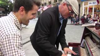 Spontaneous Jazz duet on Street Piano in Paris 1 with Frans Bak [upl. by Sirap49]