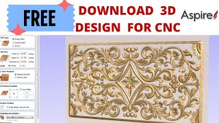 Free download cnc 3D design aspire 95 files wood carving [upl. by Niwhsa]