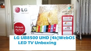 LG 55 inch UHD WebOS LEDTV 55UB8500 Unboxing amp First Setup [upl. by Sopher]