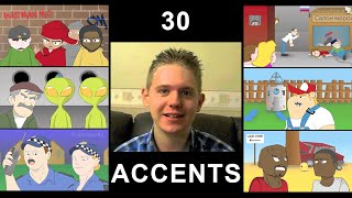 The English Language In 30 Accents Animated [upl. by Ojyma548]