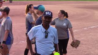 Coed Softball Game  Dino BBQ vs NBC Sports Group  Video Highlights  August 06 2018 [upl. by Lita]